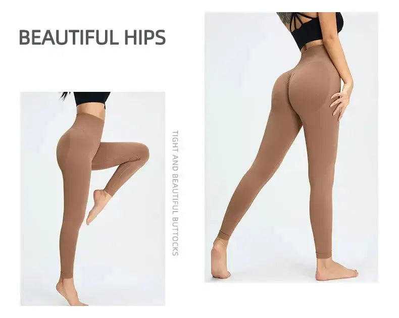 Nude Yoga Pants Women High Waist Seamless Hip Lifting