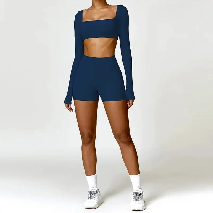 Women Yoga Sports Set Quick Dry 2 Piece Gym Outfit