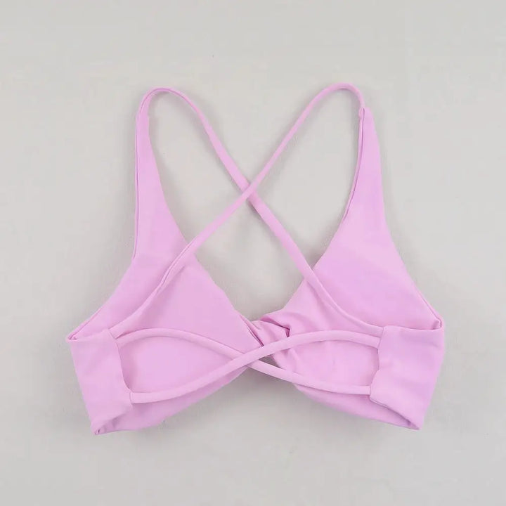 Sexy Slim Shoulder Straps Somfortable High Stretch Sports Underwear Gym Workout Breathable Detachable Yoga Bra