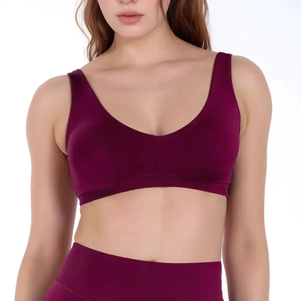 NCLAGEN Impact Scoop Back Bra High Support Yoga Tops Women Push-up Gym Clothes Pilates Sports Underwear Quick Dry Workout Vest