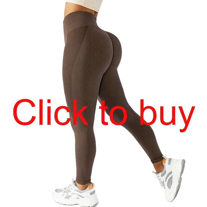 High Waist Scrunch Butt Seamless Yoga Shorts For Women