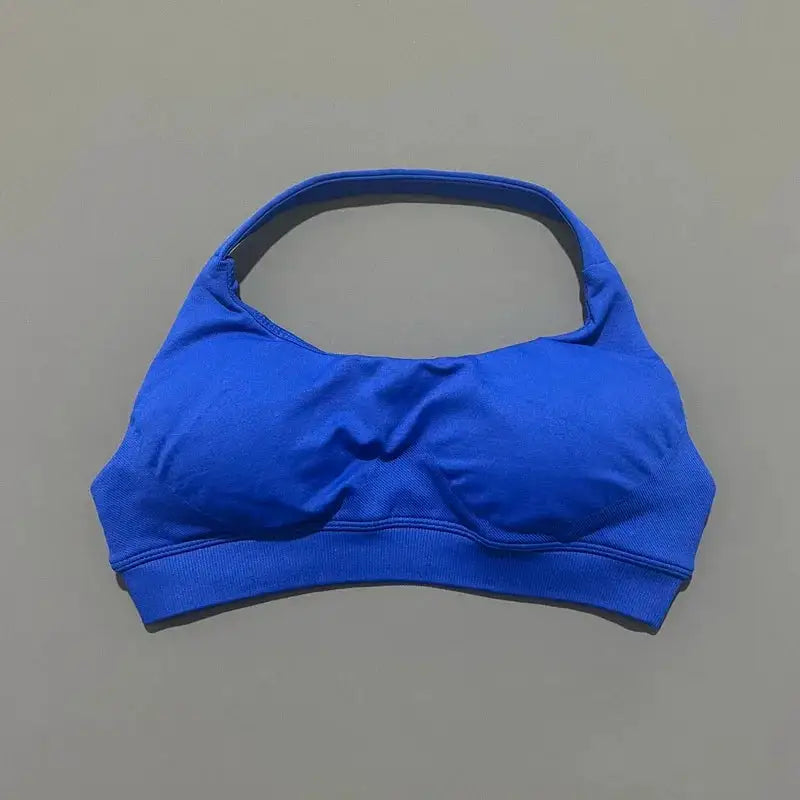Sports Bra Women Seamless Yoga Halter Bra Top High Support Open Back Bra Fitness Push-up Activewear Workout Gym Underwear