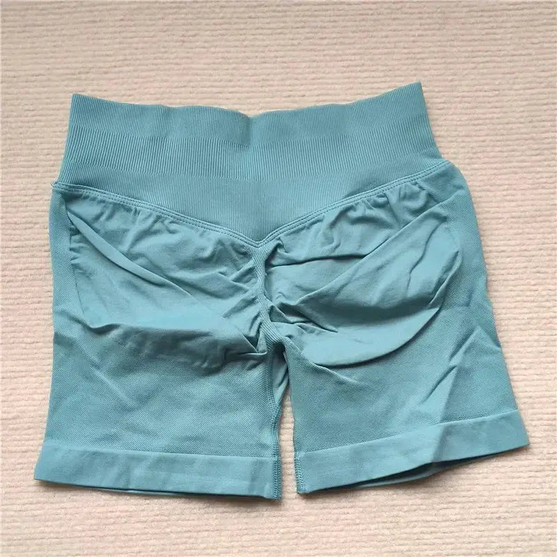 Womens Seamless Scrunch Butt Biker Shorts For Yoga Wear