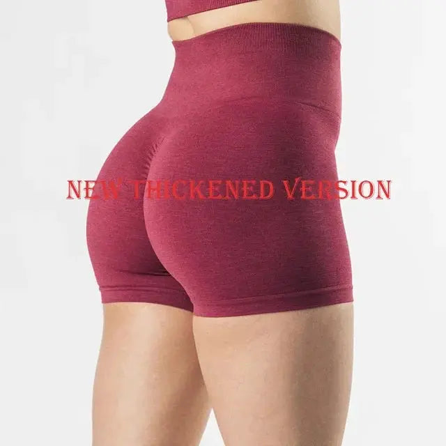 High Waist Scrunch Butt Seamless Yoga Shorts For Women