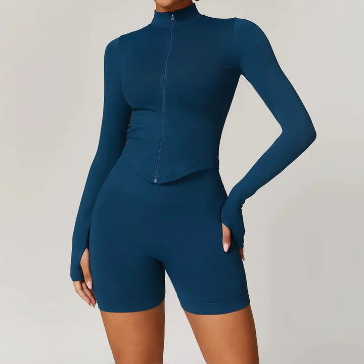 2/3/4PCS Yoga Set Gym Clothes Sportswear Seamless Yoga Suits For Women Fitness Long Sleeved Tracksuits Sports Bra Gym Leggings