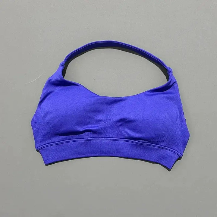 Sports Bra Women Seamless Yoga Halter Bra Top High Support Open Back Bra Fitness Push-up Activewear Workout Gym Underwear
