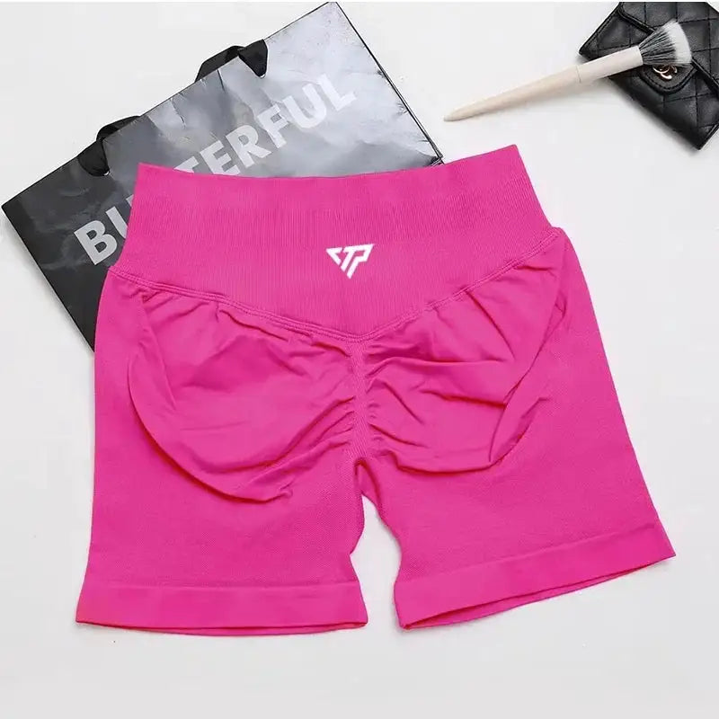 Keep That Pump Yoga Shorts Gym Shorts Recoil Scrunch Shorts Womem Seamless Silicone Printed High Quality Fitness Sport Shorts