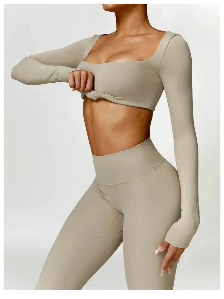 Women Yoga Sports Set Quick Dry 2 Piece Gym Outfit