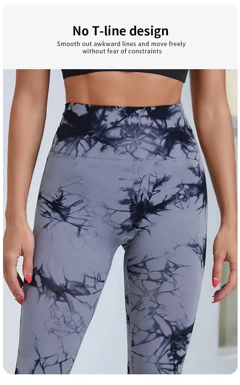 Tie Dye High Waist Seamless Leggings For Women Yoga 2023