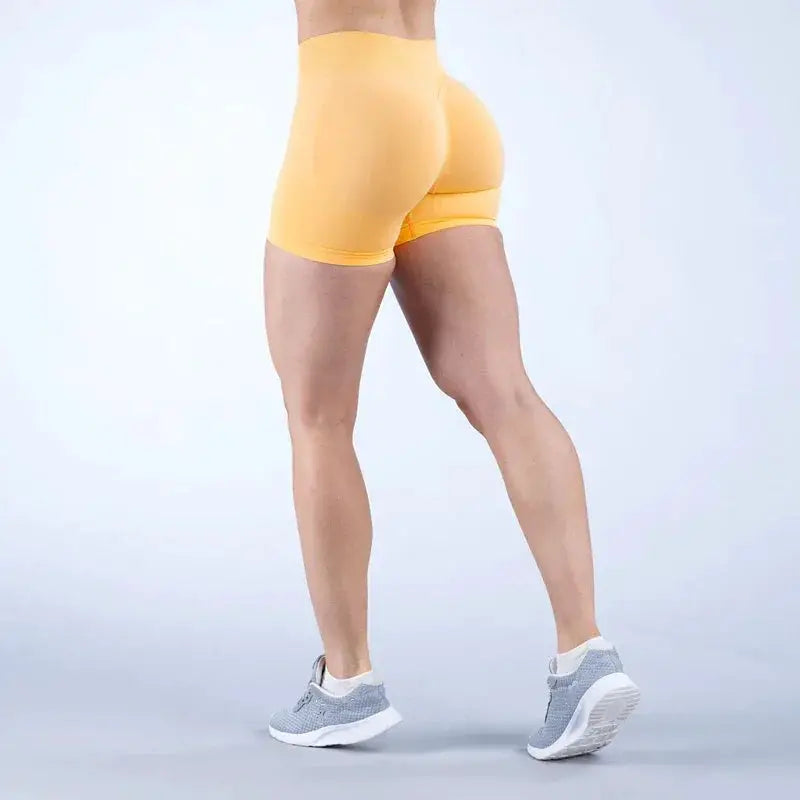 Womens Seamless Scrunch Butt Biker Shorts For Yoga Wear