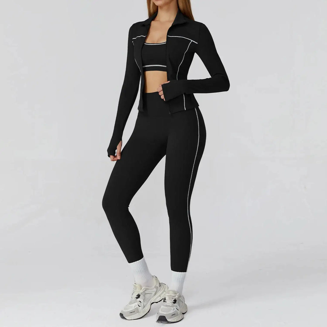 Yoga Set 2/3PCS Sports Outfits Women Clothes Fitness Tracksuit Gym Legging Workout Long Sleeved Female Bra Yoga Suit Sportswear