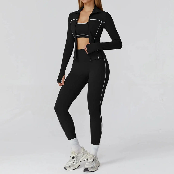 Yoga Set 2/3PCS Sports Outfits Women Clothes Fitness Tracksuit Gym Legging Workout Long Sleeved Female Bra Yoga Suit Sportswear