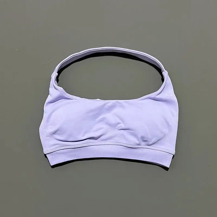 Sports Bra Women Seamless Yoga Halter Bra Top High Support Open Back Bra Fitness Push-up Activewear Workout Gym Underwear