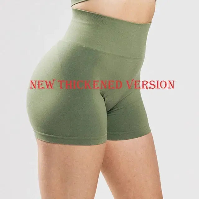 High Waist Scrunch Butt Seamless Yoga Shorts For Women