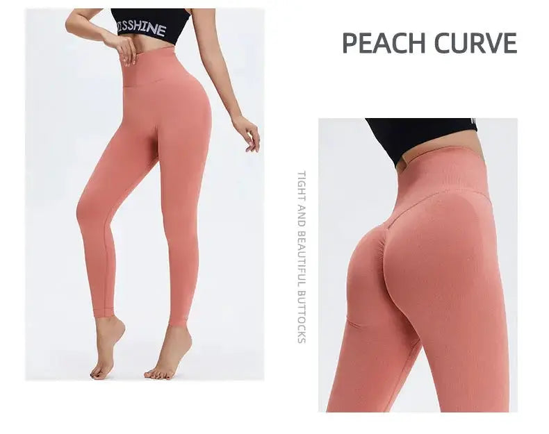 Nude Yoga Pants Women High Waist Seamless Hip Lifting