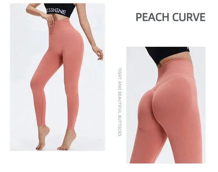 Nude Yoga Pants Women High Waist Seamless Hip Lifting