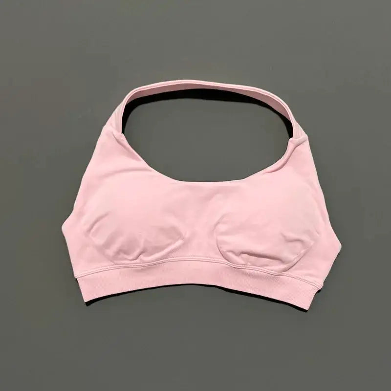 Sports Bra Women Seamless Yoga Halter Bra Top High Support Open Back Bra Fitness Push-up Activewear Workout Gym Underwear