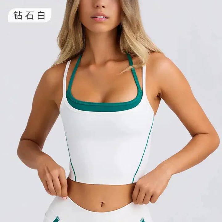 Sports Underwear Vest Shorts Suspender Bra Beauty Back Pilates Skinny High Elastic Fitness Running Yoga Set Clothes for Women