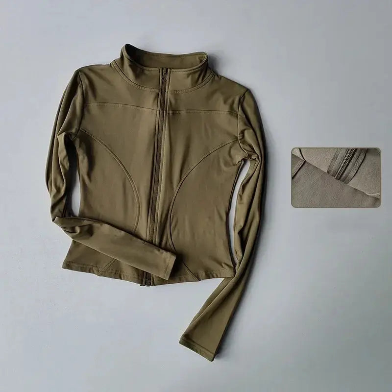 Outdoor Sports Long Sleeve Women Slim Yoga Top For Active