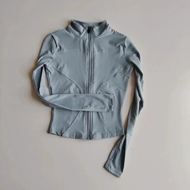Outdoor Sports Long Sleeve Women Slim Yoga Top For Active