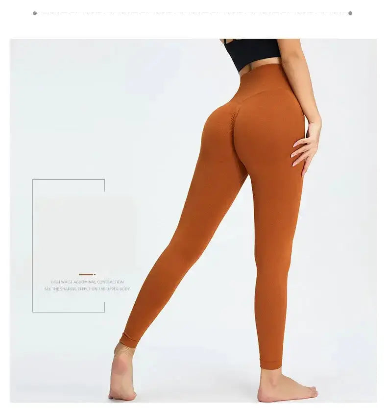 Nude Yoga Pants Women High Waist Seamless Hip Lifting