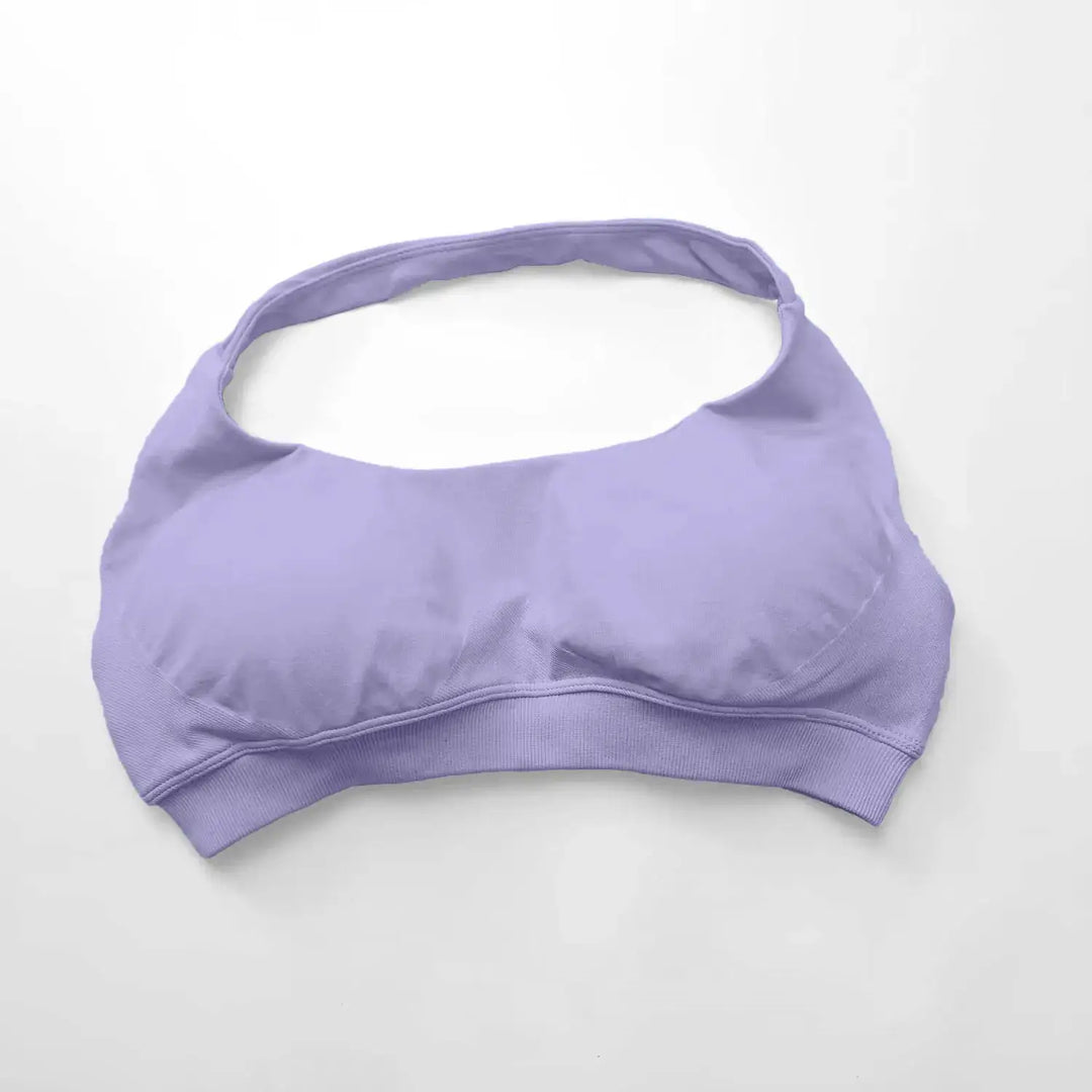 NCLAGEN Impact Sports Bra Women Seamless Halter Top High Support Push-up Open Back Gym wear Fitness Yoga Workout underwear