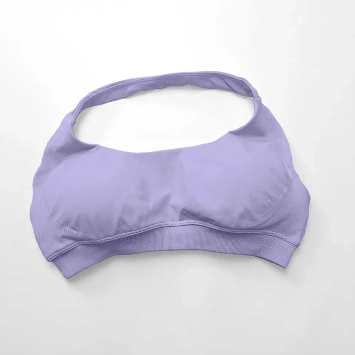 NCLAGEN Impact Sports Bra Women Seamless Halter Top High Support Push-up Open Back Gym wear Fitness Yoga Workout underwear