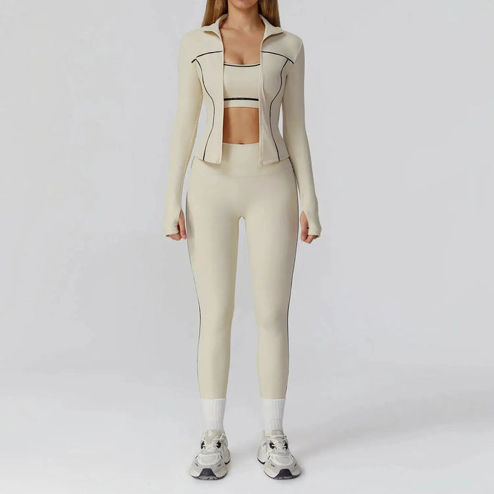 Yoga Set 2/3PCS Sports Outfits Women Clothes Fitness Tracksuit Gym Legging Workout Long Sleeved Female Bra Yoga Suit Sportswear