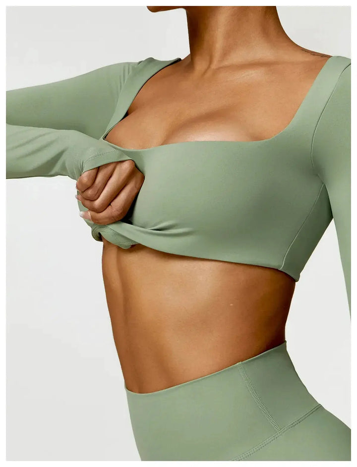 Women Yoga Sports Set Quick Dry 2 Piece Gym Outfit