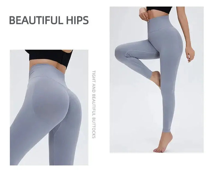 Nude Yoga Pants Women High Waist Seamless Hip Lifting