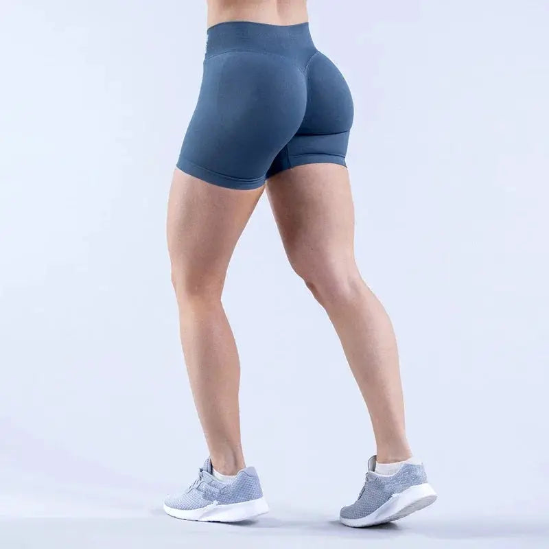 Womens Seamless Scrunch Butt Biker Shorts For Yoga Wear