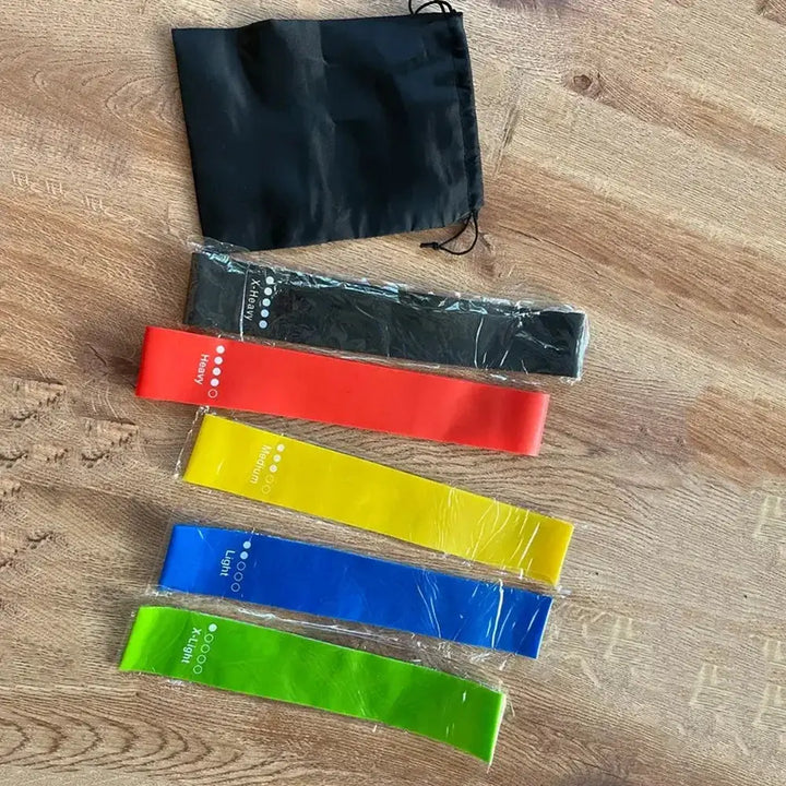 5 Piece Elastic Resistance Bands Set For Strength Training