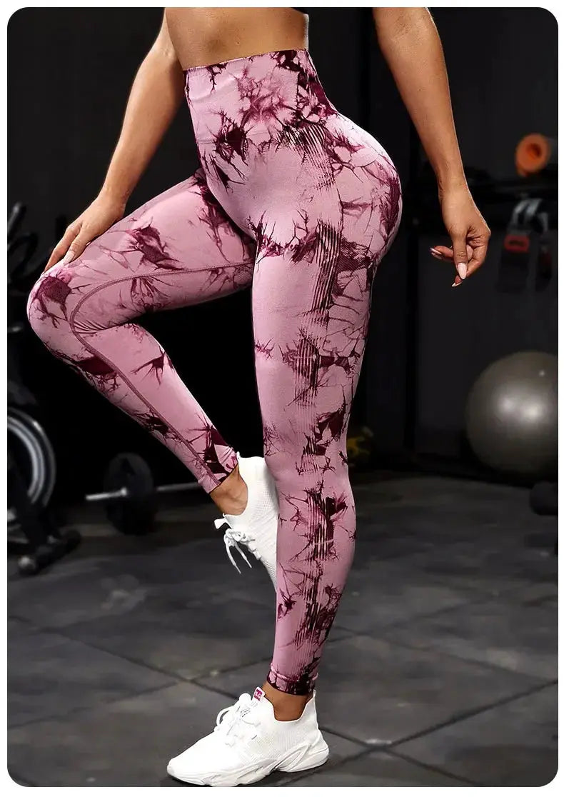 Tie Dye High Waist Seamless Leggings For Women Yoga 2023