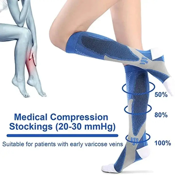 High Performance Unisex Compression Socks for Sports Relief