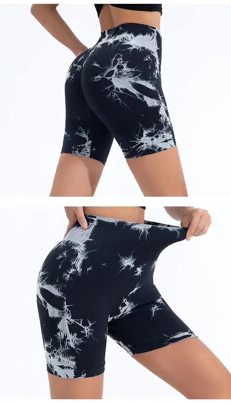 High Waisted Seamless Tie Dye Butt Lift Leggings For Women