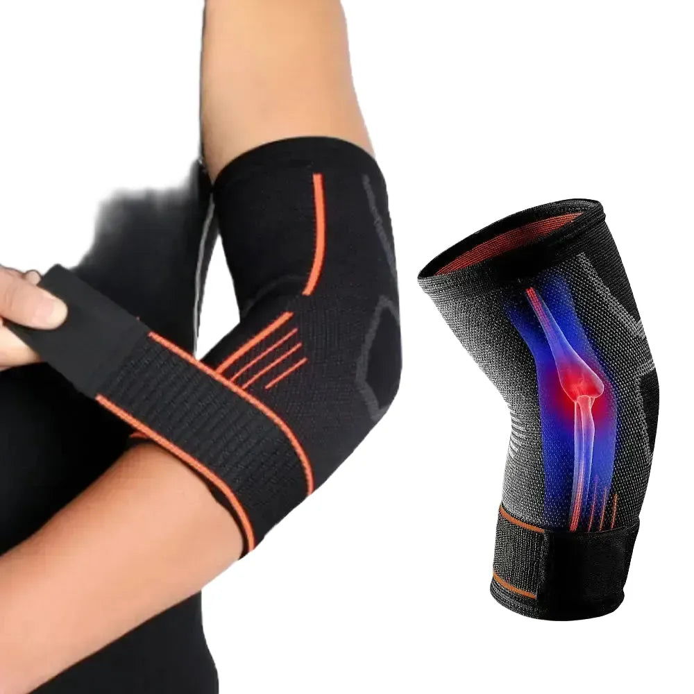 BYEPAIN 1Pcs Fitness Elbow Brace Compression Support Sleeve for Tendonitis, Tennis Elbow, Golf Treatment - Reduce Joint Pain