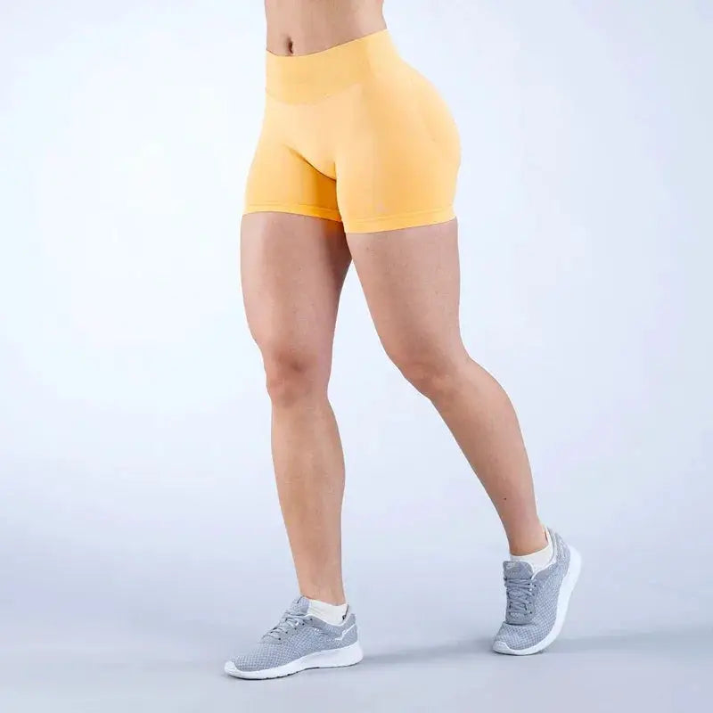 Womens Seamless Scrunch Butt Biker Shorts For Yoga Wear