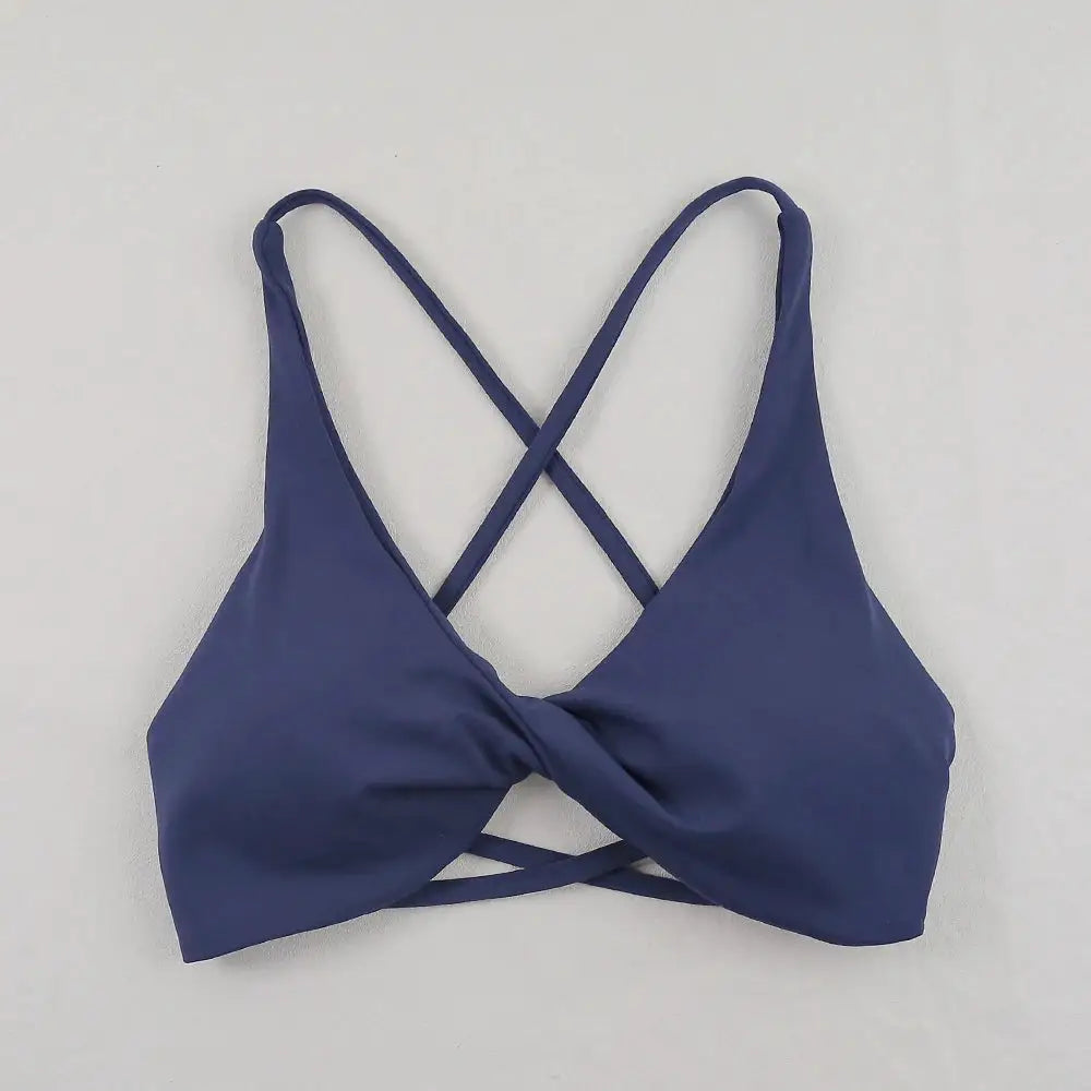 Sexy Slim Shoulder Straps Somfortable High Stretch Sports Underwear Gym Workout Breathable Detachable Yoga Bra