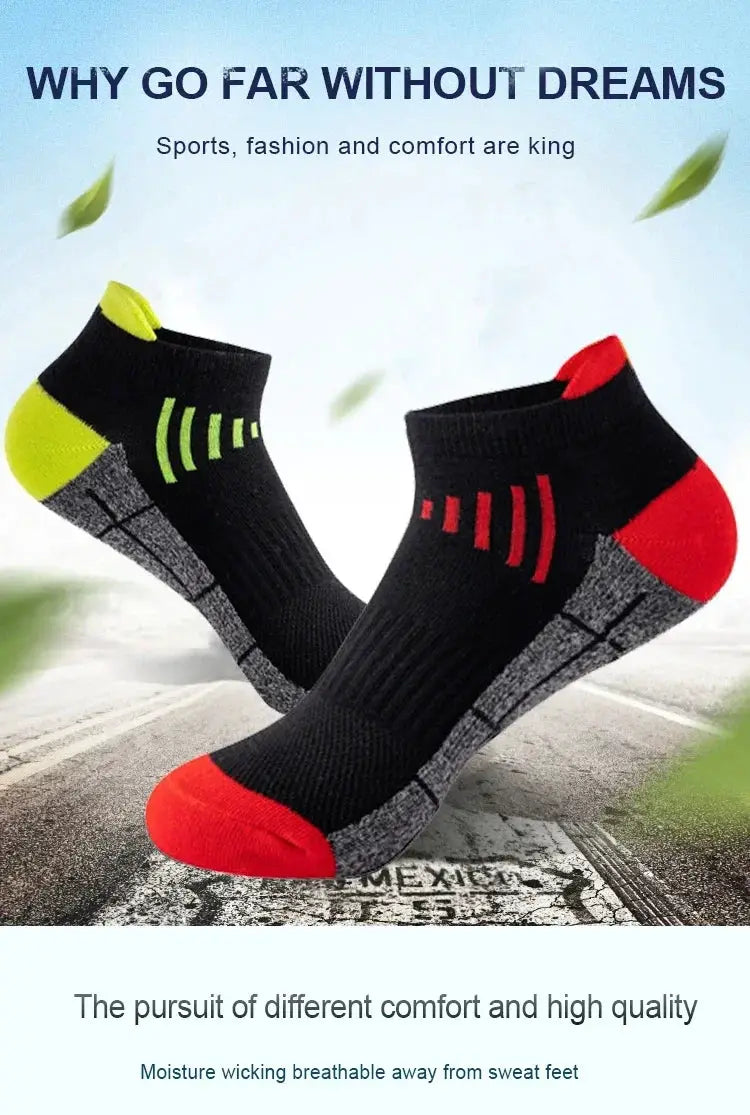 Unisex Organic Cotton Ankle Socks Breathable Sports Casual