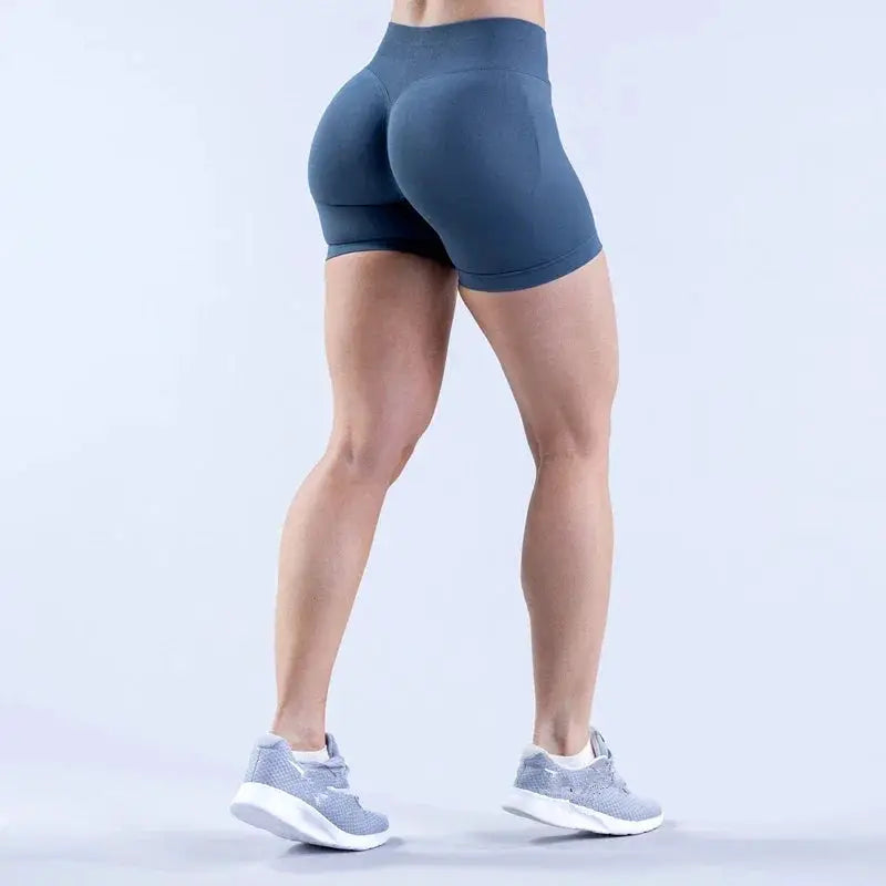 Womens Seamless Scrunch Butt Biker Shorts For Yoga Wear