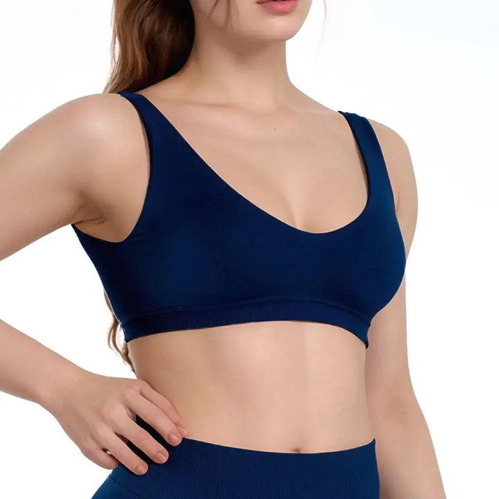 NCLAGEN Impact Scoop Back Bra High Support Yoga Tops Women Push-up Gym Clothes Pilates Sports Underwear Quick Dry Workout Vest