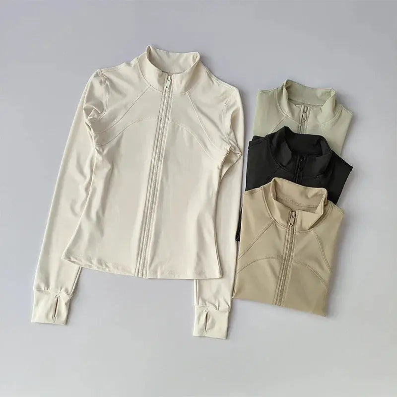 Yoga Suit Women High End Standing Collar Long Sleeve Jacket