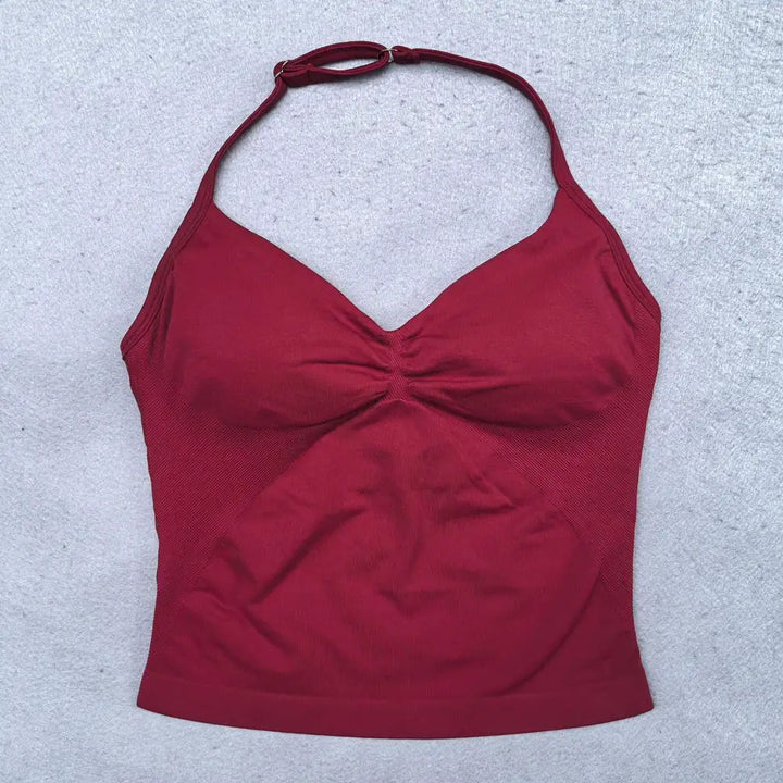 2 Pieces Yoga Set Women Backless Halter Tops High Waist Seamless Shorts Gym Suit Fitness Clothes Sportswear Workout Sets