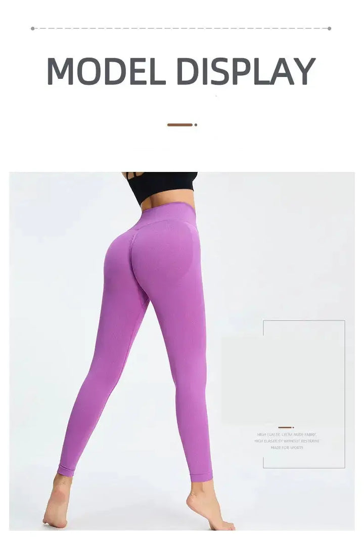 Nude Yoga Pants Women High Waist Seamless Hip Lifting