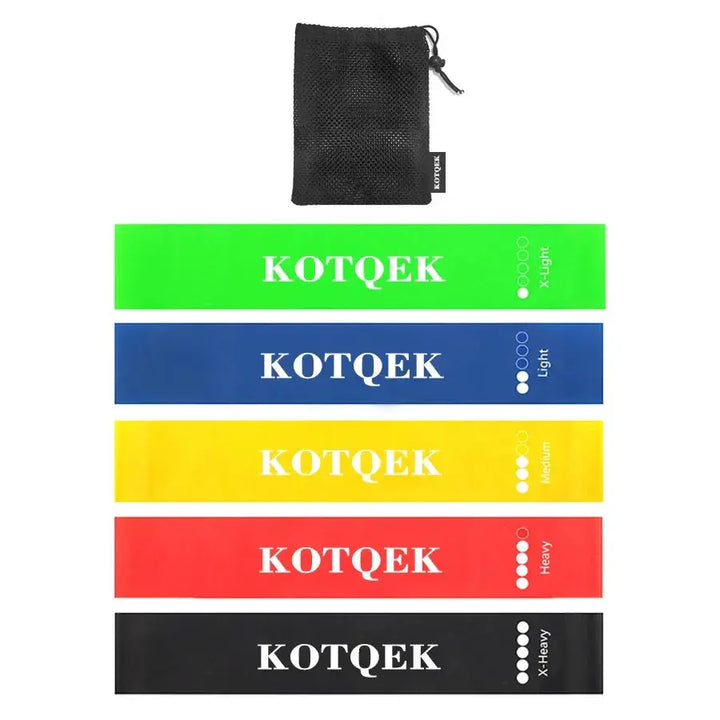 Versatile 5 Level Resistance Bands For Home Workouts Set