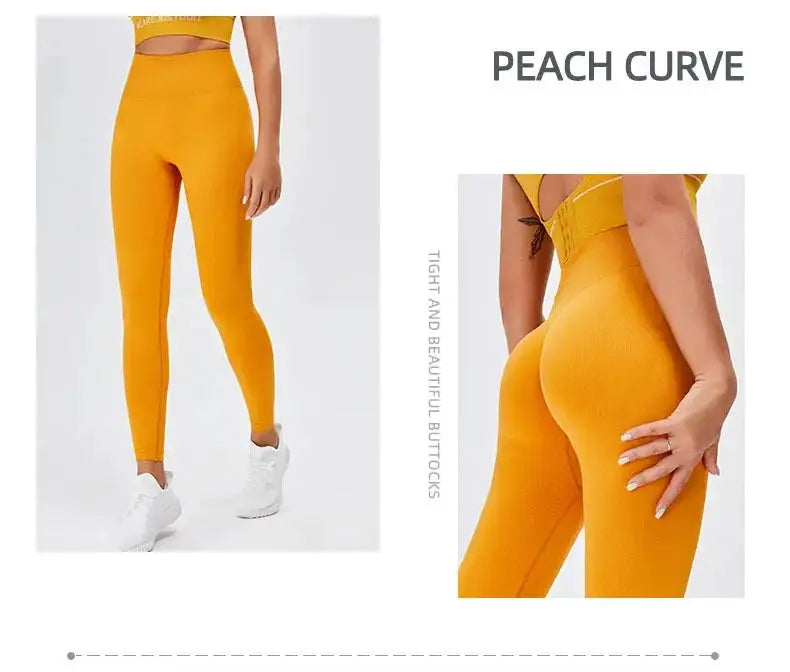 Nude Yoga Pants Women High Waist Seamless Hip Lifting