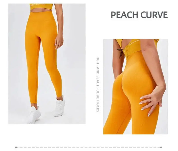 Nude Yoga Pants Women High Waist Seamless Hip Lifting