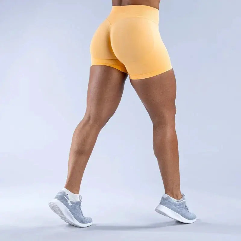 Womens Seamless Scrunch Butt Biker Shorts For Yoga Wear
