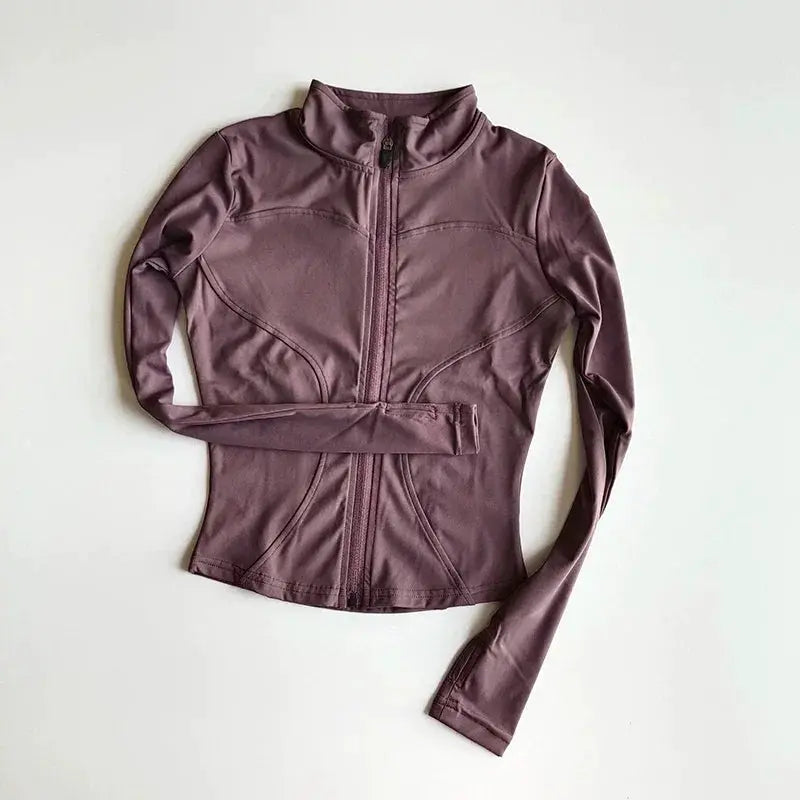 Outdoor Sports Long Sleeve Women Slim Yoga Top For Active