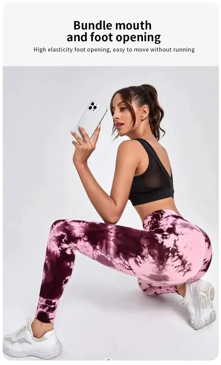 Tie Dye High Waist Seamless Leggings For Women Yoga 2023